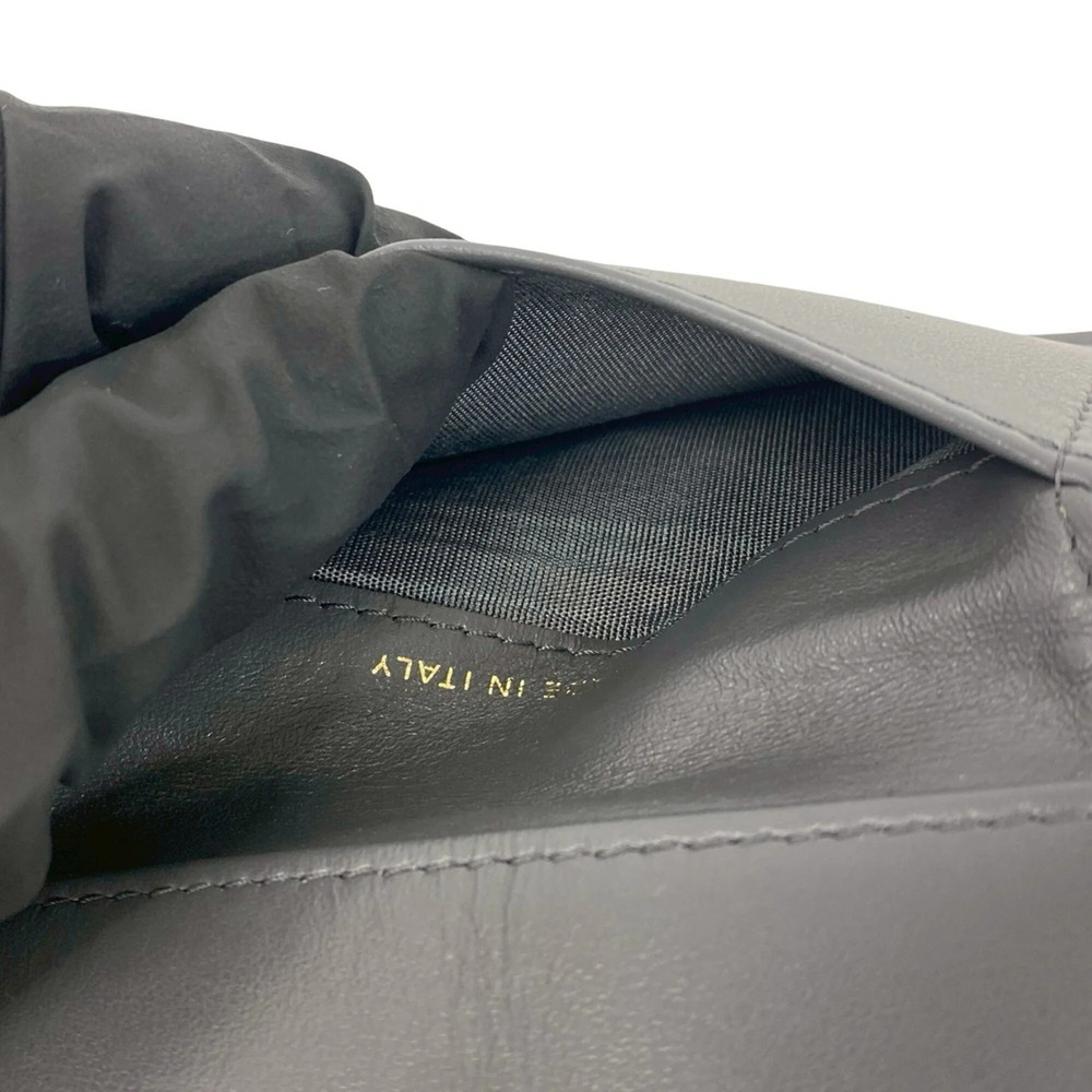 CHANEL Gray Lambskin Leather Logo Wallet - Picture 9 of 10